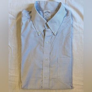 Brooks Brothers Blue and White Checkered Dress Shirt